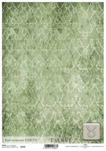 Papier ryżowy A4 R1431 tapeta zielona - byk