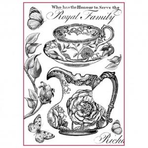 Papier ryżowy A4 DFSA4301 filiżanka czarno-biała