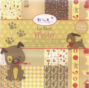 Papier scrap bloczek 36 kartek 20x20cm pies