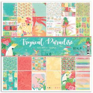 Papier scrap dwustronny 6 kartek 30,5x30,5cm 180g/m tropical paradise