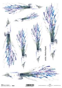 Papier ryżowy A4 R920 lavenda akwarela