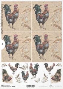 Papier ryżowy A4 R1091 Kogut pismo mały