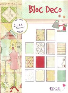 Papier scrap bloczek 28 kartek 15x20cm 140g/m miss couture