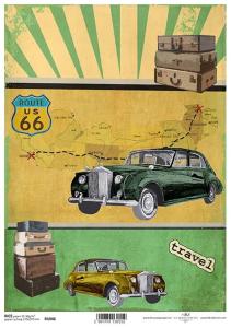 Papier ryżowy A4 R1046 cadilac route 66
