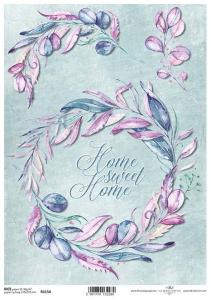 Papier ryżowy A4 R1154 home sweet home