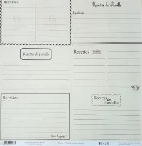 Papier scrap 1 kartka 30x30cm recettes