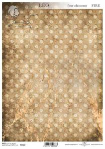 Papier ryżowy A4 R1422 kropki brąz - lew