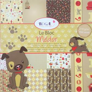 Papier scrap bloczek 36 kartek 30x30cm Pies