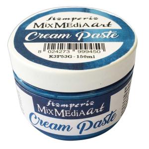 Pasta mixmedia Cream metalik 150ml niebieska