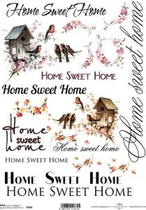 Papier ryżowy A4 R0494 home sweet home