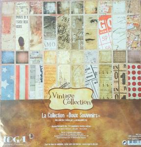 Papier scrap dwustronny 10 kartek 30,5x30,5cm 180g/m doux souvenirs