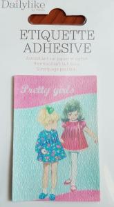 Naklejka na ubrania 4,4x6,4cm pretty girl
