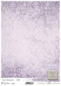 Papier ryżowy A4 R1432 tapeta liliowa - bliźnięta