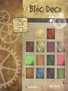 Papier scrap bloczek 28 kartek 15x20cm 140g/m vintage tło