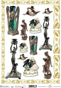 Papier ryżowy A4 R370 rzeźby z brązu