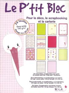 Papier scrap bloczek 28 kartek 15x20cm 140g/m pink lou
