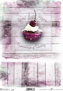 Papier ryżowy A4 R754 deski z babeczką