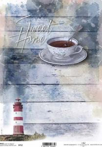 Papier ryżowy A4 R0752 deski latarnia