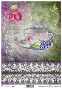 Papier ryżowy A4 R0894 Fruit Tea Wiśnia